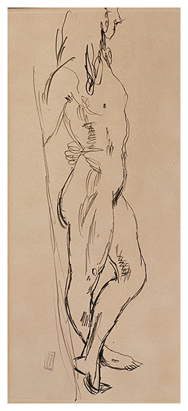 Nu de profil, 
1921 by Jules PASCIN